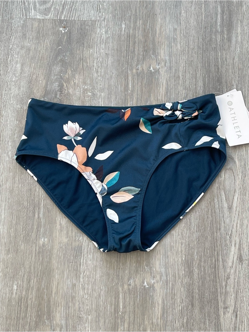 Athleta NEW with Tags Aqualuxe Floradona Crossover Bikini Bottom Size Large